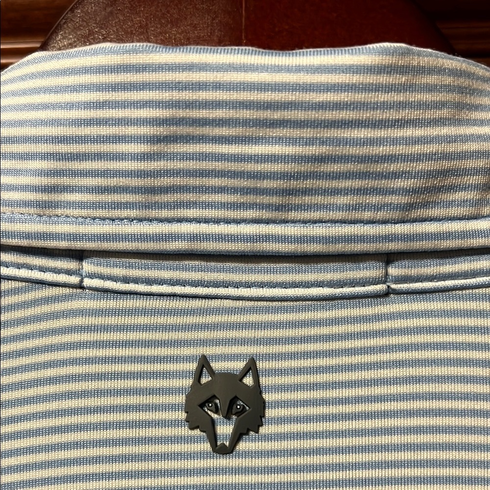 Like New Greyson Light Blue & White Performance Stretch Tennis Golf Polo Shirt! - Picture 8 of 11